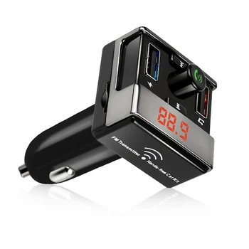 Araba Bluetooth FM Verici Eller serbest araç kiti FM Radyo Araba MP3 Çalar TF U Disk 2 USB araba şarjı