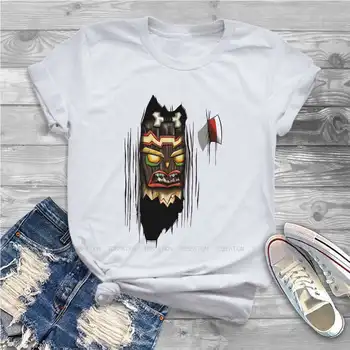 Parlayan Uka Kadınsı Elbise Kazasında Bandicoot Kurt video oyunu Büyük Boy T-shirt Kawaii Vintage Kadın Blusas