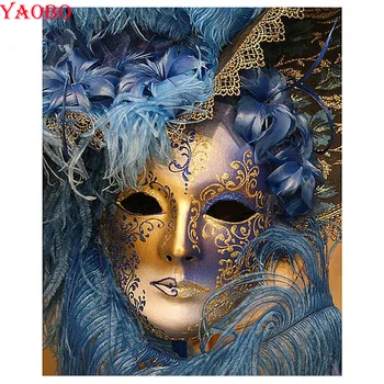 100 % kare / yuvarlak DİY 5D Elmas Boyama maskesi kadın Çapraz Dikiş nakış elmas rhinestones boyama mozaik sticker dekor