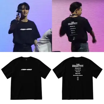 Yeni K Pop KPOP T Shirt ATEEZ 2023 DÜNYA TURU KARDEŞLİK: SONUN BAŞLANGICI T-Shirt Tişört Unisex Yaz Üst Artı Boyutu