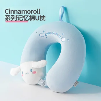 Mınıso Sanrio Kuromi Cinnamoroll Bellek Pamuk U Şeklinde Yastık seyahat boyun yastığı Şekerleme Karikatür Sevimli Boyun Koruyucu